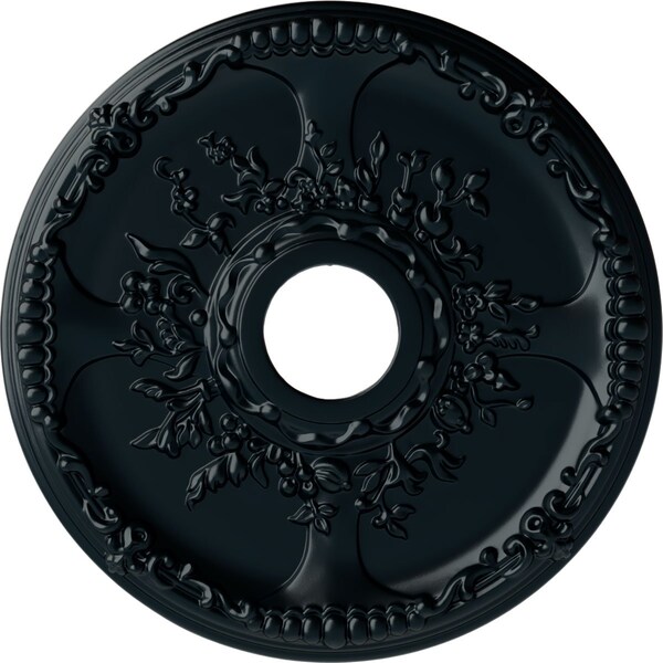 Ekena Millwork Antioch Ceiling Medallion (Fits Canopies up to 3 1/2"), 18"OD x 3 1/2"ID x 1 3/8"P, Night Shade CM18SENSF - main